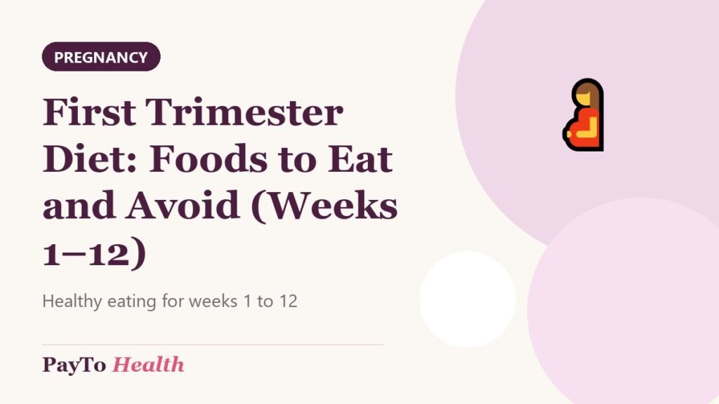 First Trimester Diet: Foods to Eat and Avoid (Weeks 1–12)