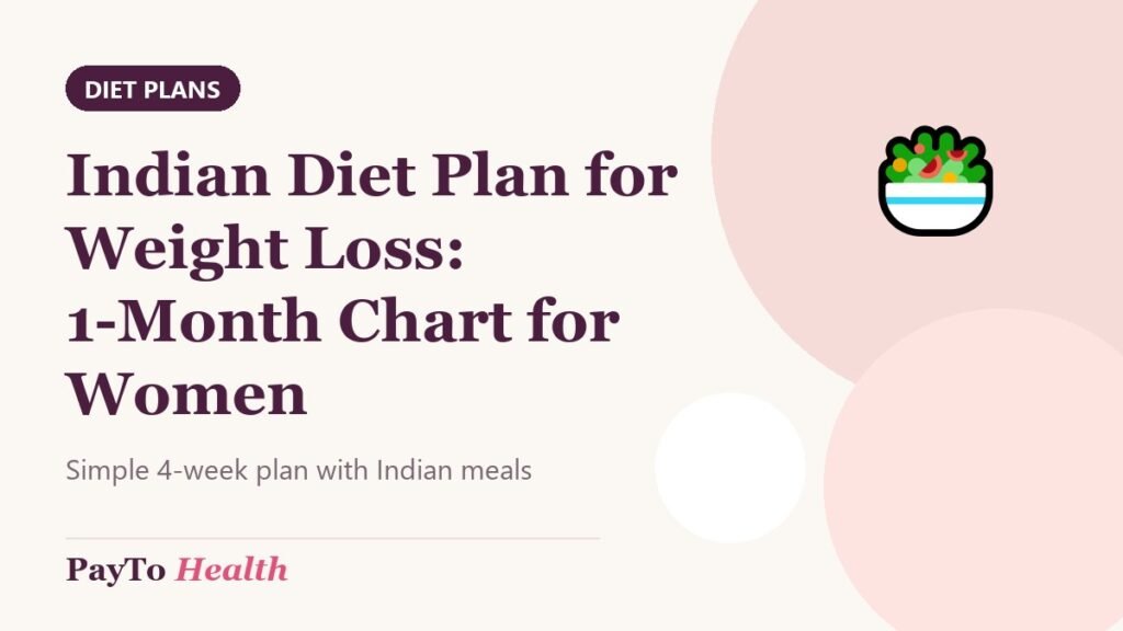 Indian Diet Plan for Weight Loss: 1-Month Chart for Women