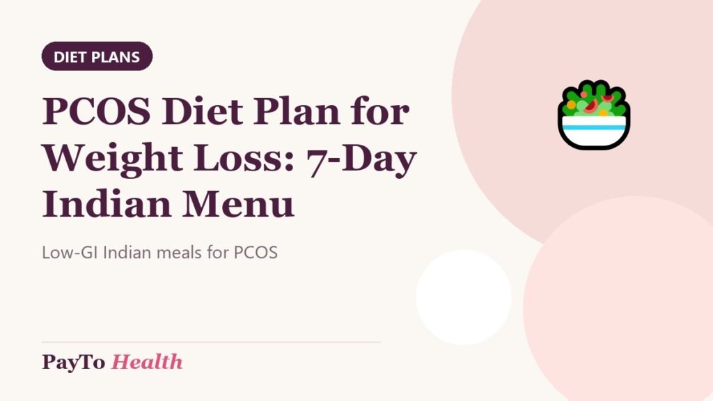 PCOS Diet Plan for Weight Loss: 7-Day Indian Menu